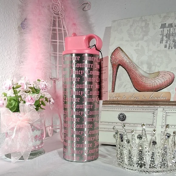 JUICY COUTURE Logo Stainless Steel Insulated Tumbler 26 oz NWT - Picture 1 of 6